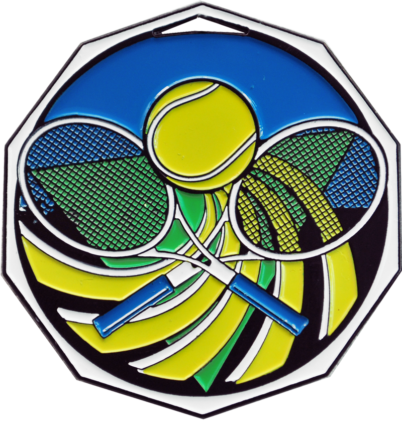 Bright Color Tennis Medal