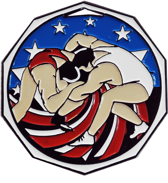 Bright Color Wrestling Medal