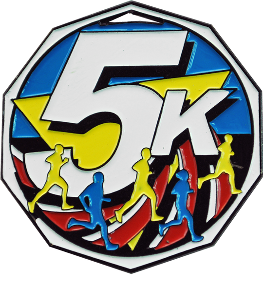 Bright Color 5K Medal