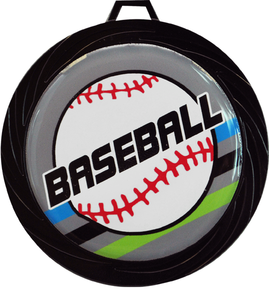 Black Lazer Baseball Medal