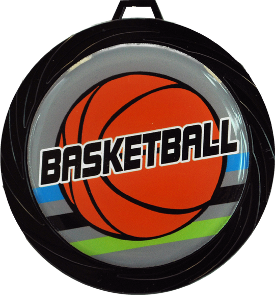 Black Lazer Basketball Medal