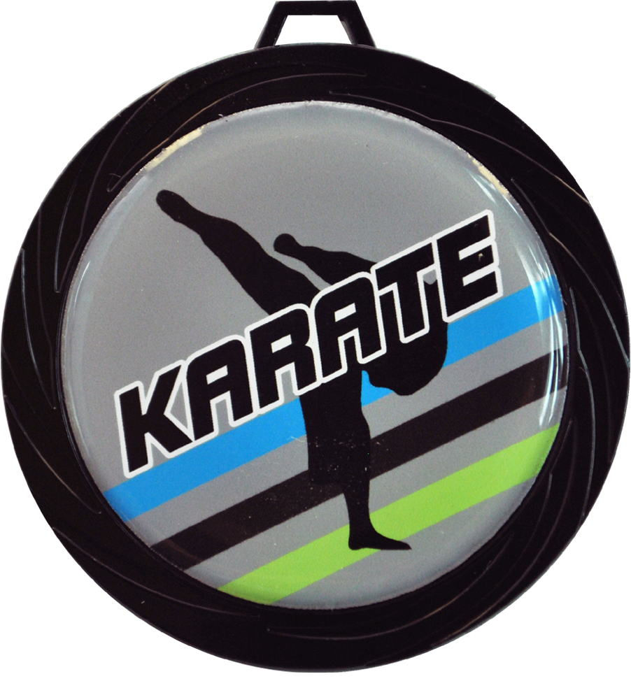 Black Lazer Karate Medal