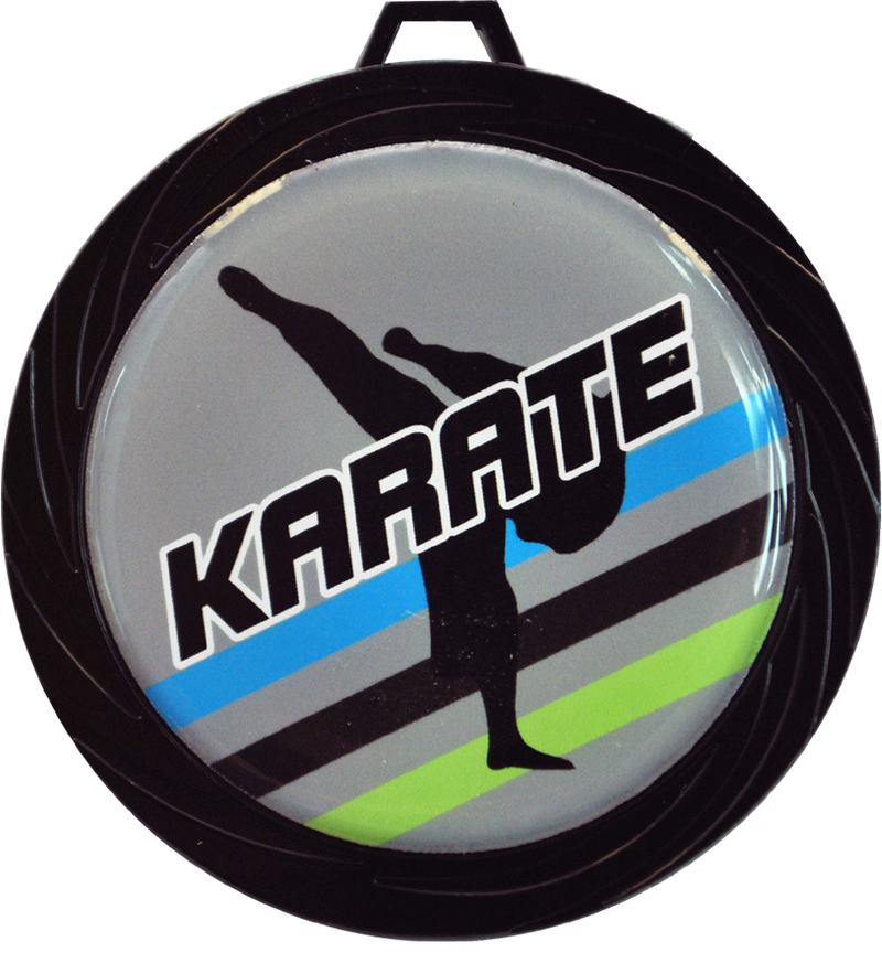Black Lazer Karate Medal