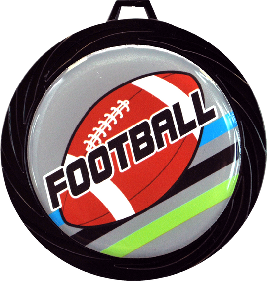 Black Lazer Football Medal
