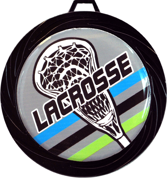 Black Lazer Lacrosse Medal