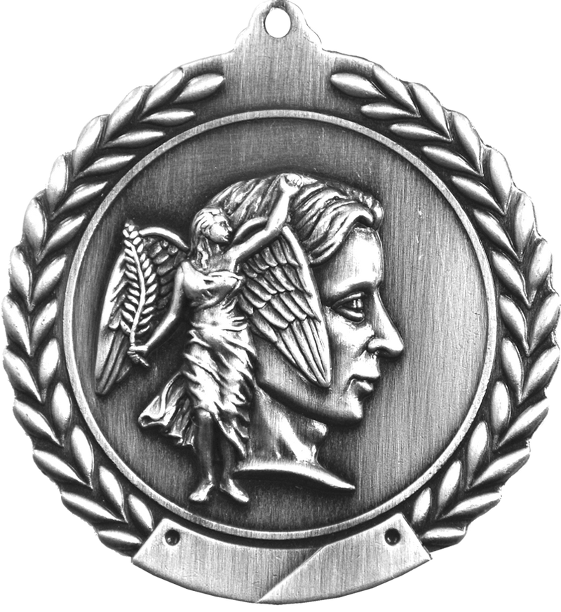 Silver 2.75" Wreath Achievement Medal
