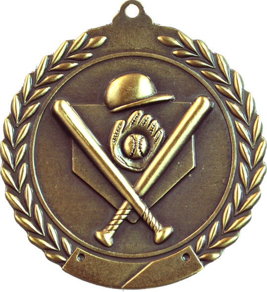 Wreath Baseball Medal