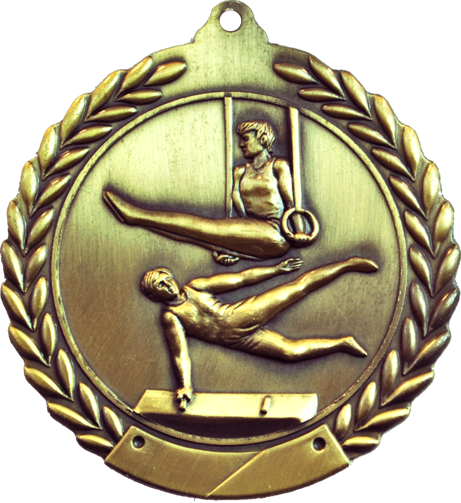 Gold Cheap Wreath Male Gymnastics Medal