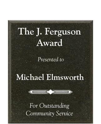 Black AcrylaStone Plaque