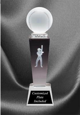 Sports Crystal Softball Award - Female