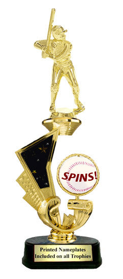 Spin Riser Baseball Trophy