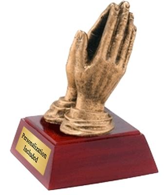 Resin Praying Hands Trophy