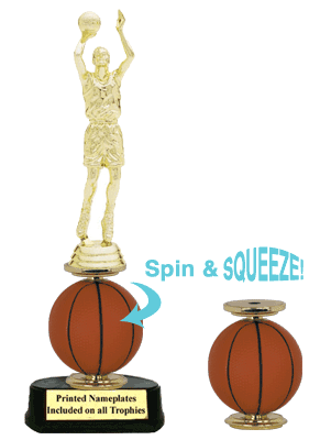 Sponge Spinner Riser Basketball Trophy