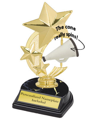 3-Star Spinner Cheerleading Trophy