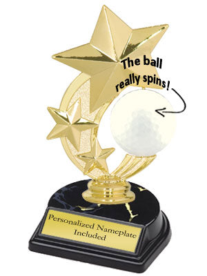 3-Star Spinner Golf Trophy
