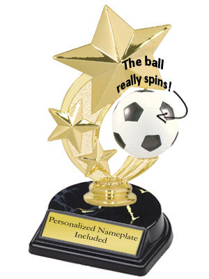 3-Star Spinner Soccer Trophy