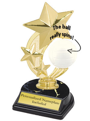 3-Star Spinner Volleyball Trophy