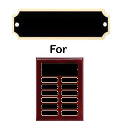 Black Perpetual Nameplate - 1 inch x 3.25 inch