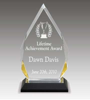 Diamond Impress Acrylic Award - Gold