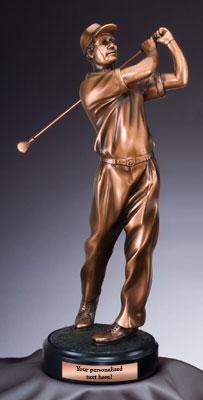 Bronze Golf Swing Trophy