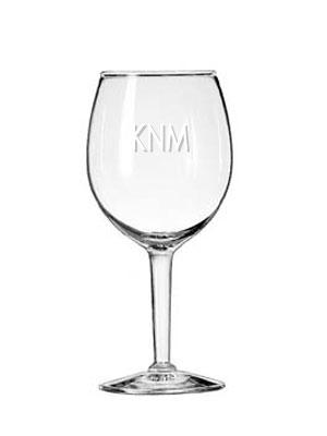 Engraved White Wine Glass