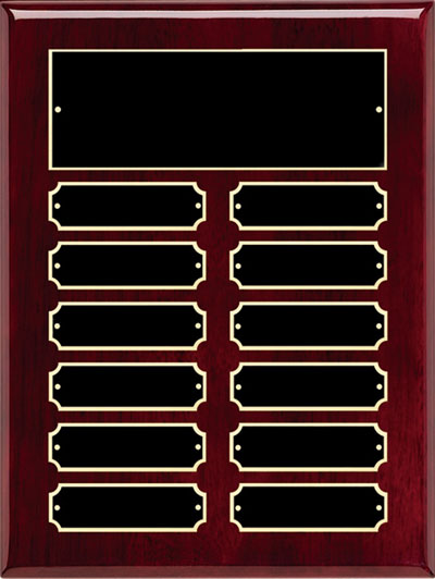 Rosewood Perpetual Name Plaque - Black