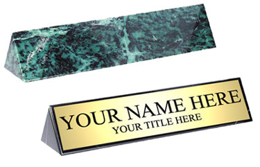 Marble Name Blocks With gold plate