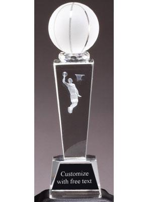Sports Crystal Basketball Award - Male