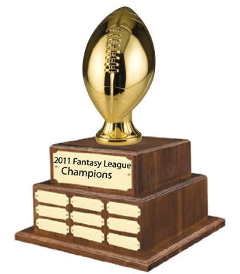 Gold Metal Football Trophy on Perpetual Base