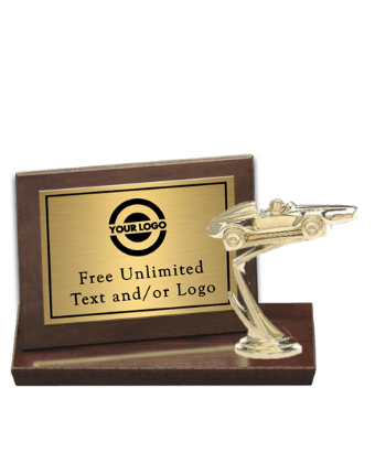 Cherry Billboard Plaque With Pinewood Derby Topper