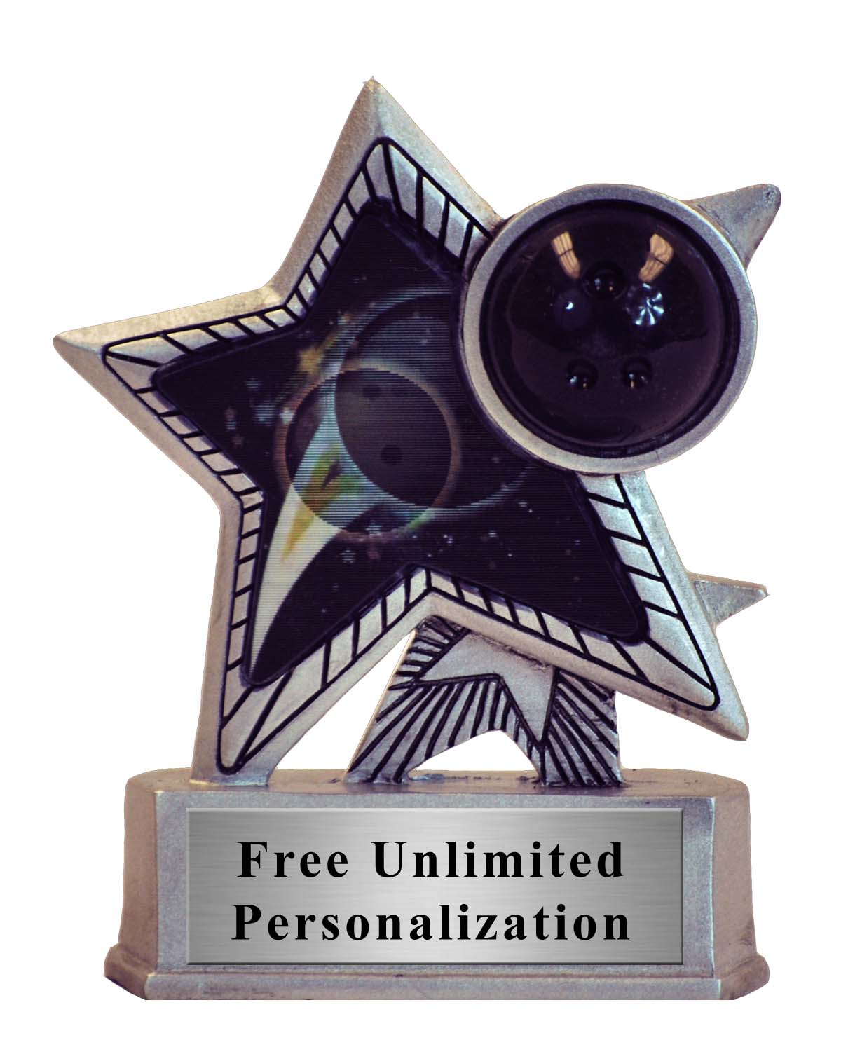 Silver Motion Star Bowling Trophy